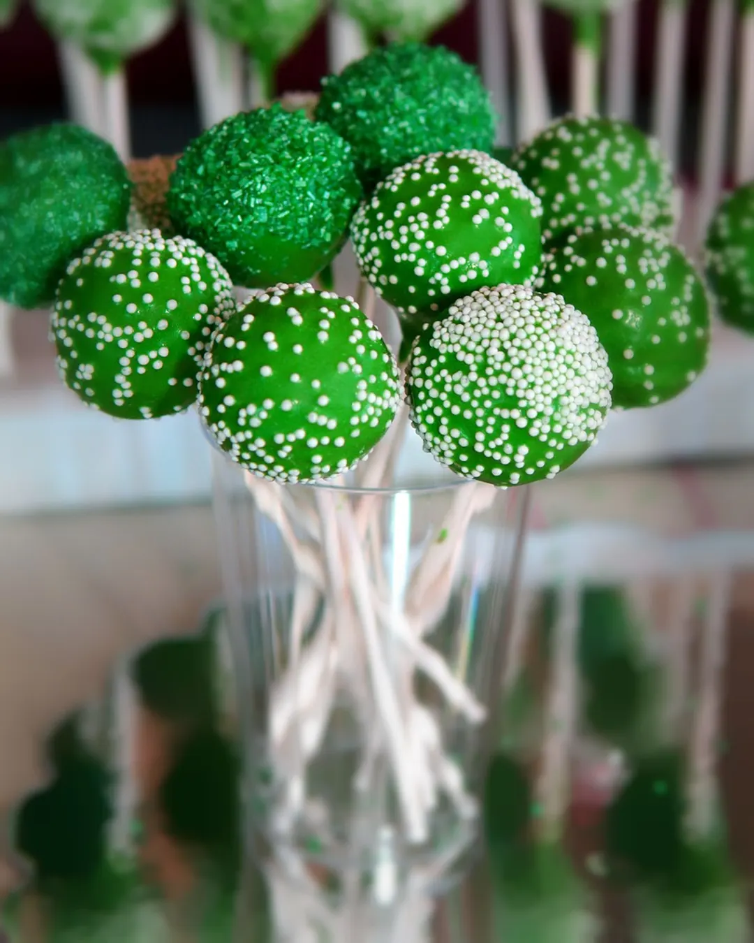 Green cake pops