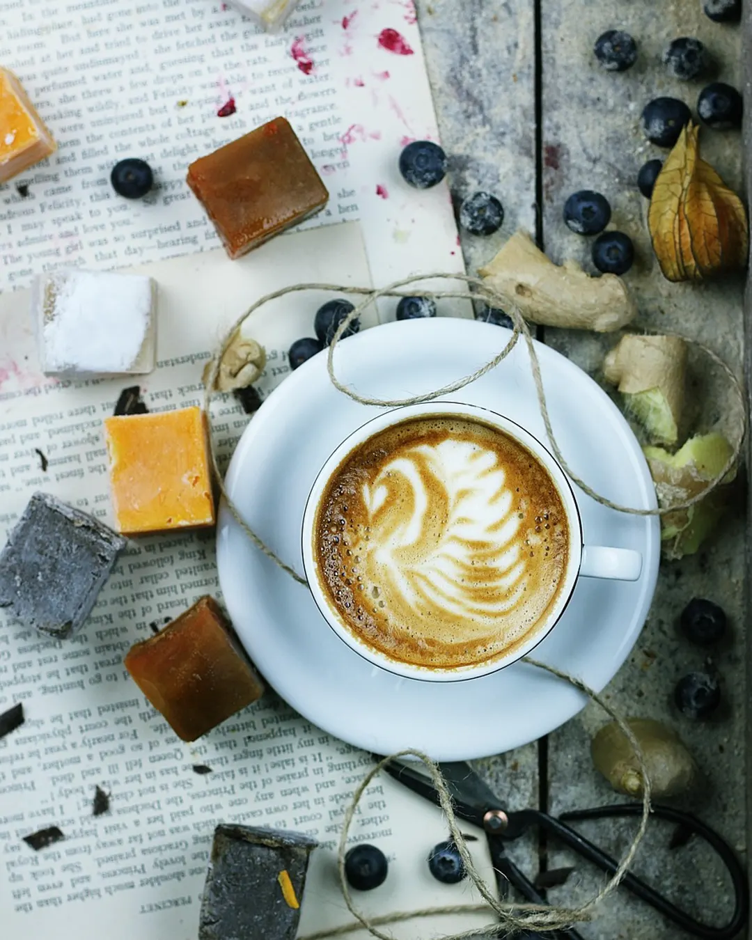 Cappuccino seen from above